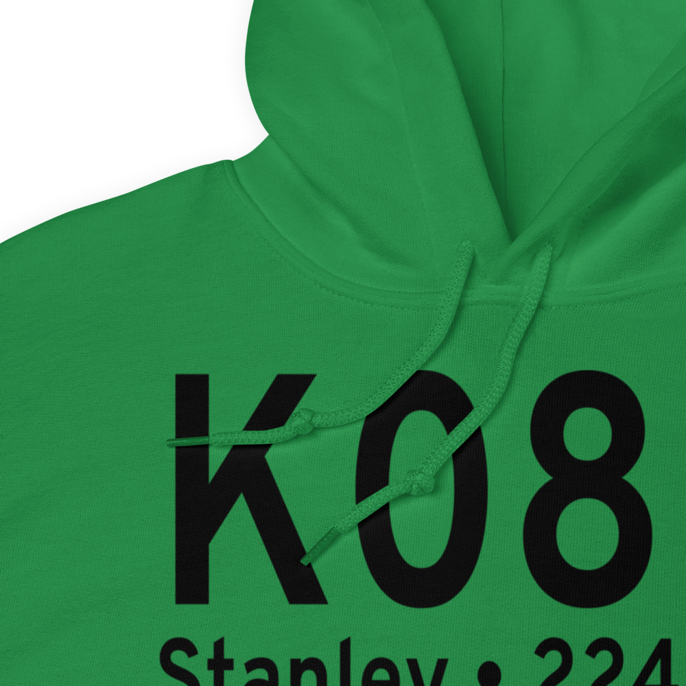 Stanley Municipal Airport (K08D) ICAO Hoodie Sweatshirt 