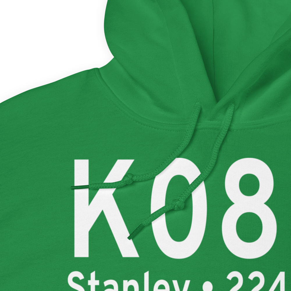 Stanley Municipal Airport (K08D) ICAO Hoodie Sweatshirt 