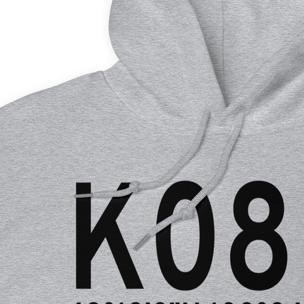 Stanley Municipal Airport (K08D) ICAO Hoodie Sweatshirt 