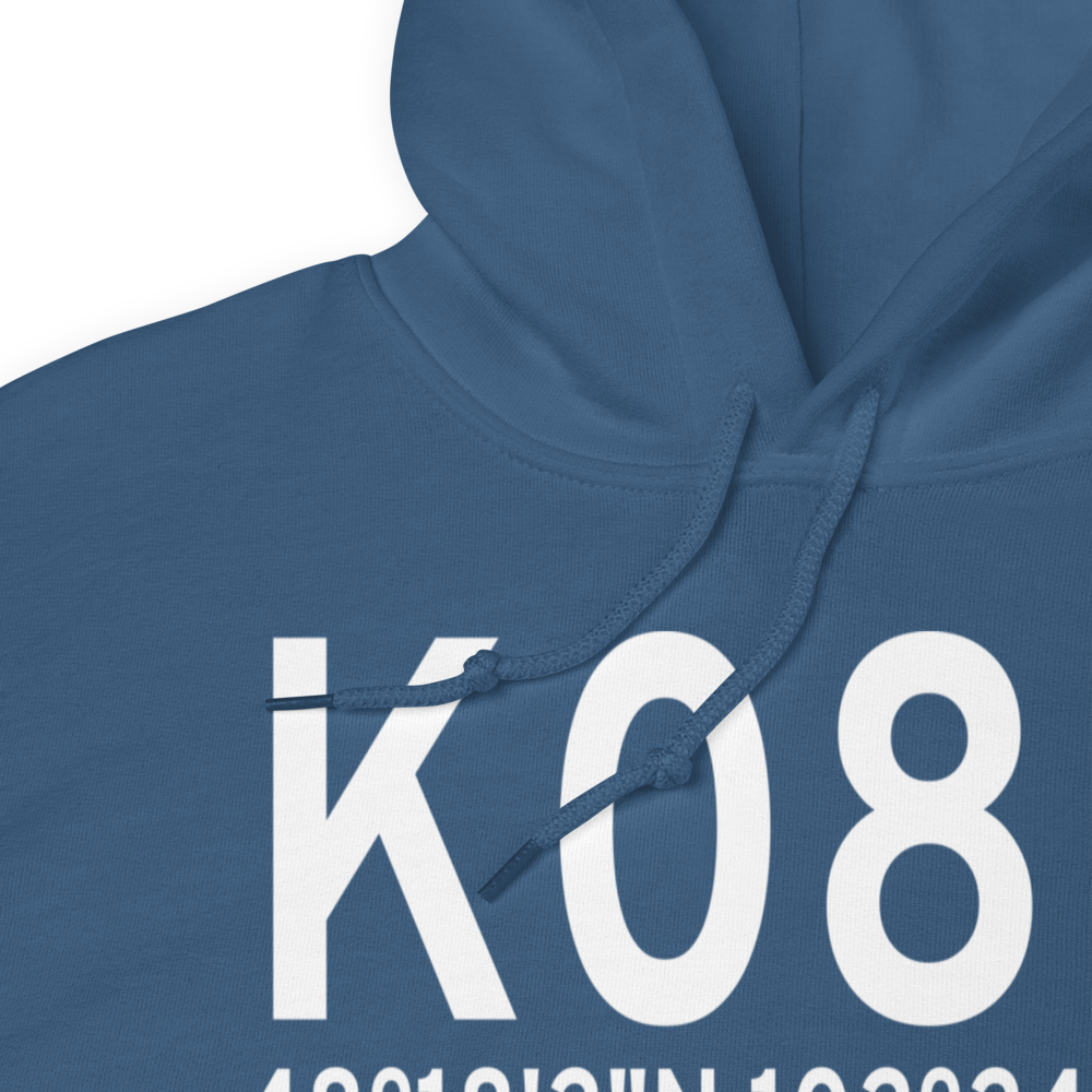 Stanley Municipal Airport (K08D) ICAO Hoodie Sweatshirt 