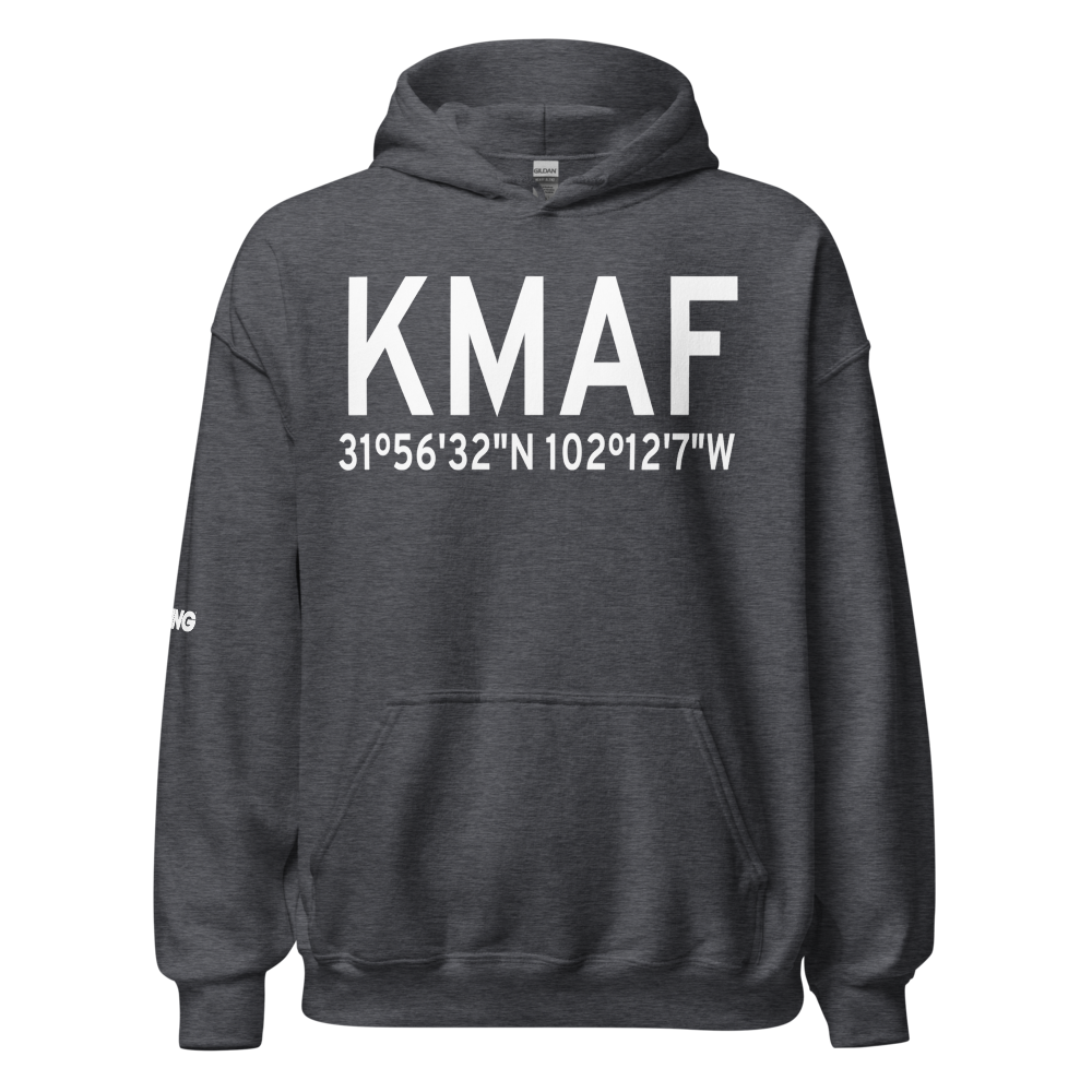 Midland International Airport (KMAF) ICAO Hoodie Sweatshirt 
