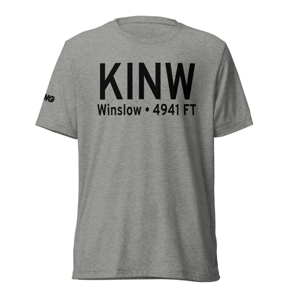 Winslow Lindbergh Regional Airport (KINW) ICAO Tri-blend T-Shirt 