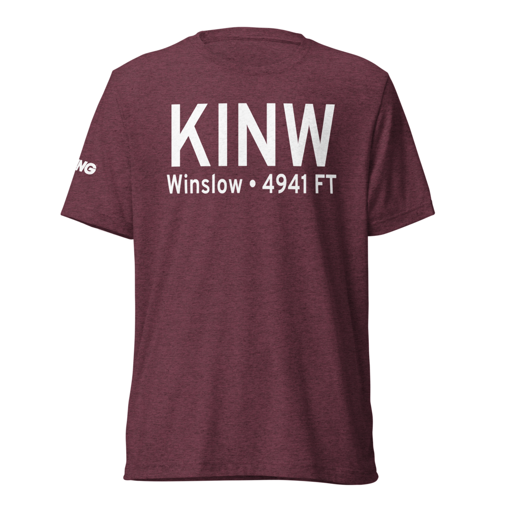 Winslow Lindbergh Regional Airport (KINW) ICAO Tri-blend T-Shirt 