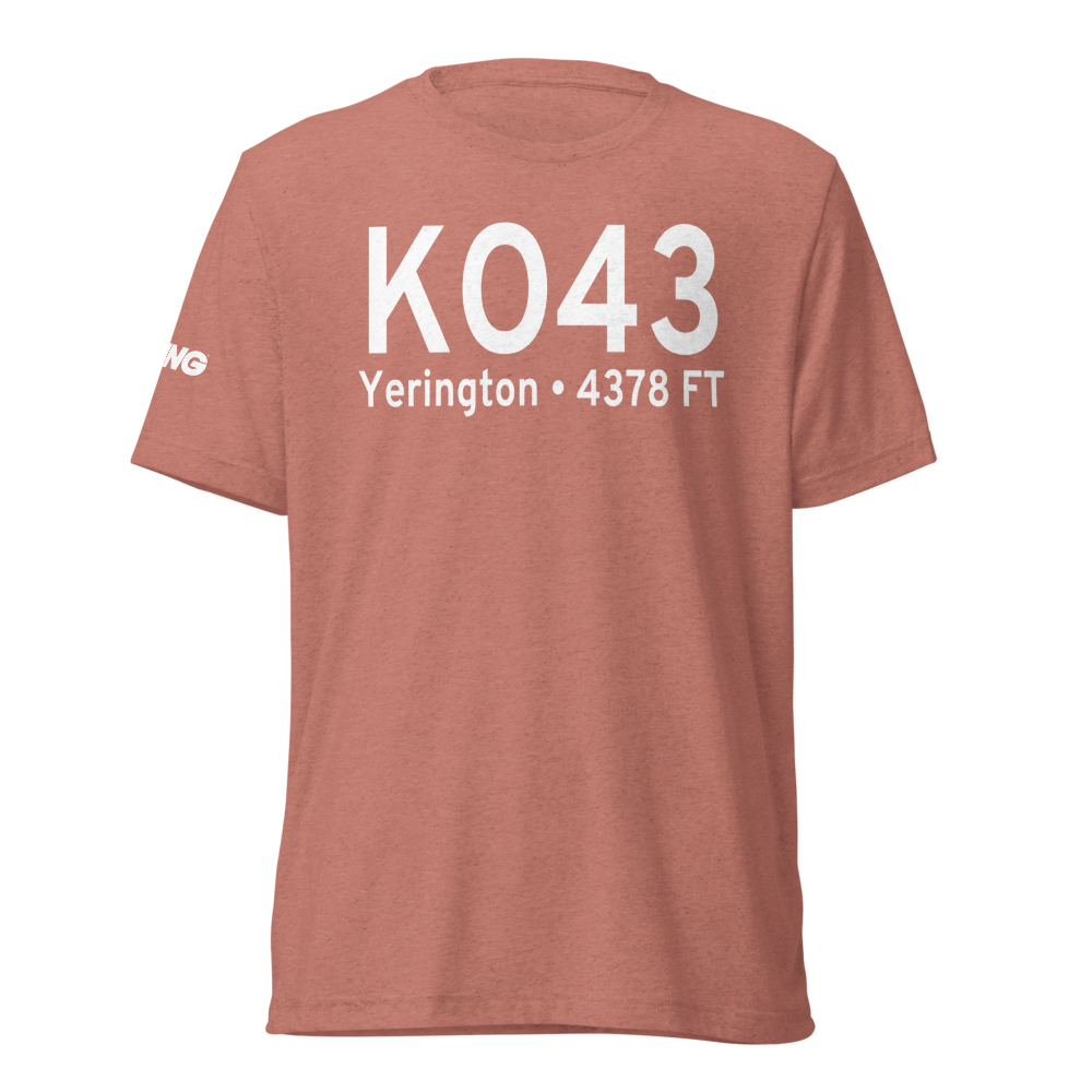 Yerington Municipal Airport (KO43) ICAO Tri-blend T-Shirt 