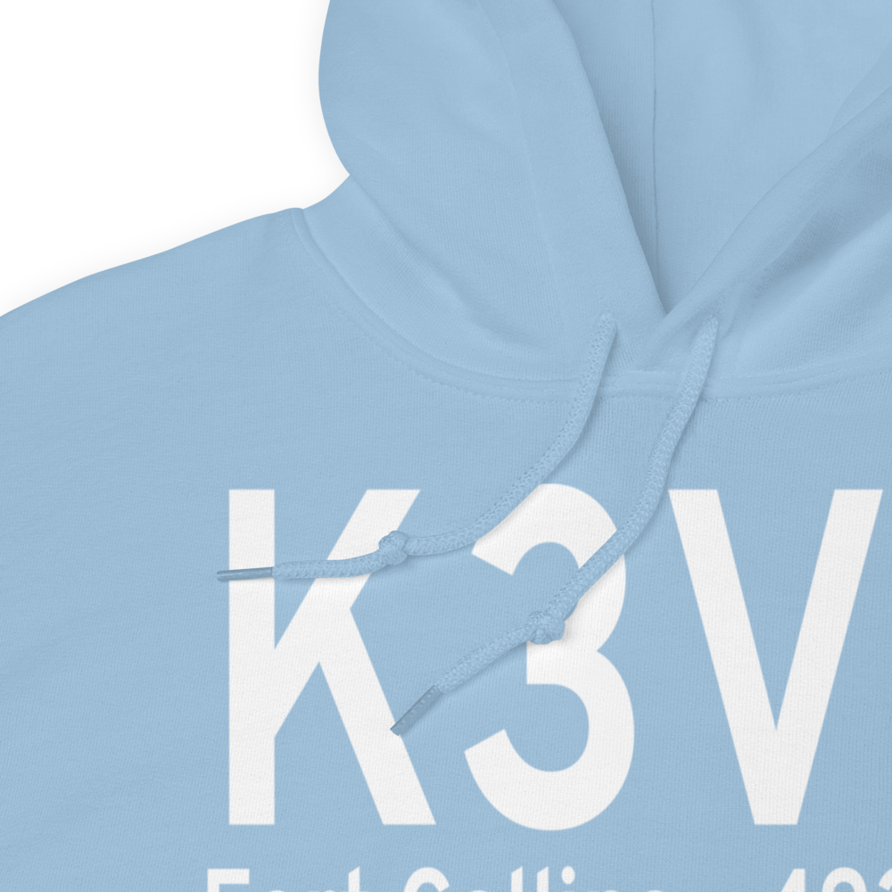 Fort Collins Downtown Airport (K3V5) ICAO Hoodie Sweatshirt 