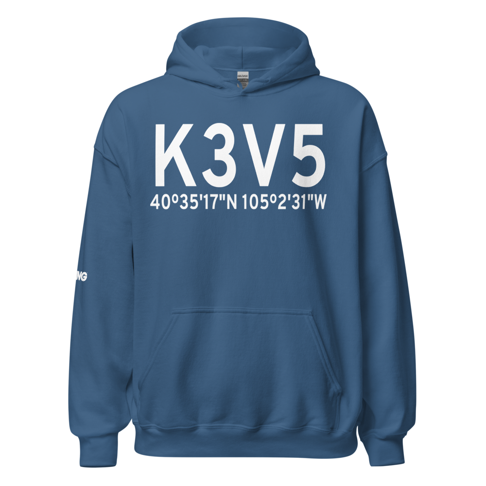 Fort Collins Downtown Airport (K3V5) ICAO Hoodie Sweatshirt 
