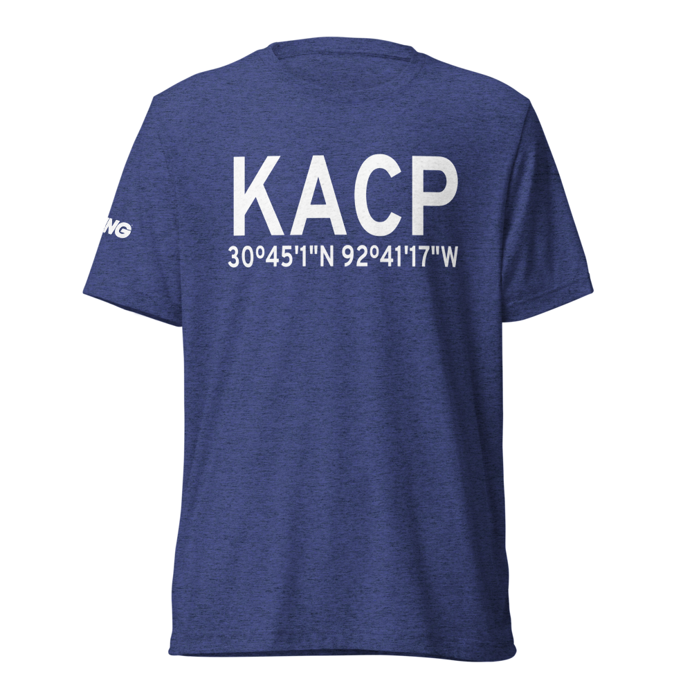 Allen Parish Airport (KACP) ICAO Tri-blend T-Shirt 