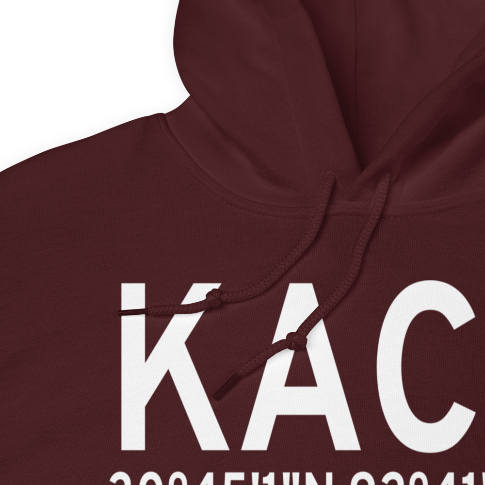 Allen Parish Airport (KACP) ICAO Hoodie Sweatshirt 