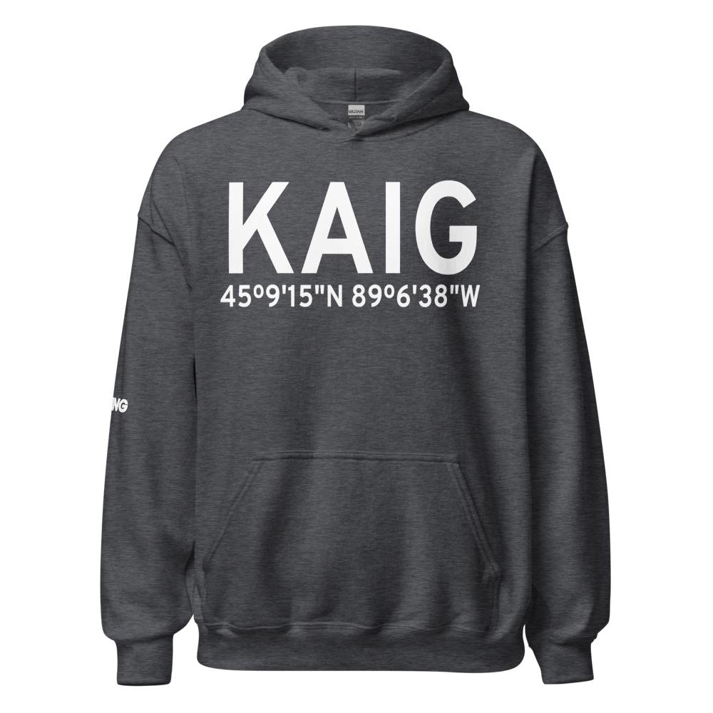 Langlade County Airport (KAIG) ICAO Hoodie Sweatshirt 