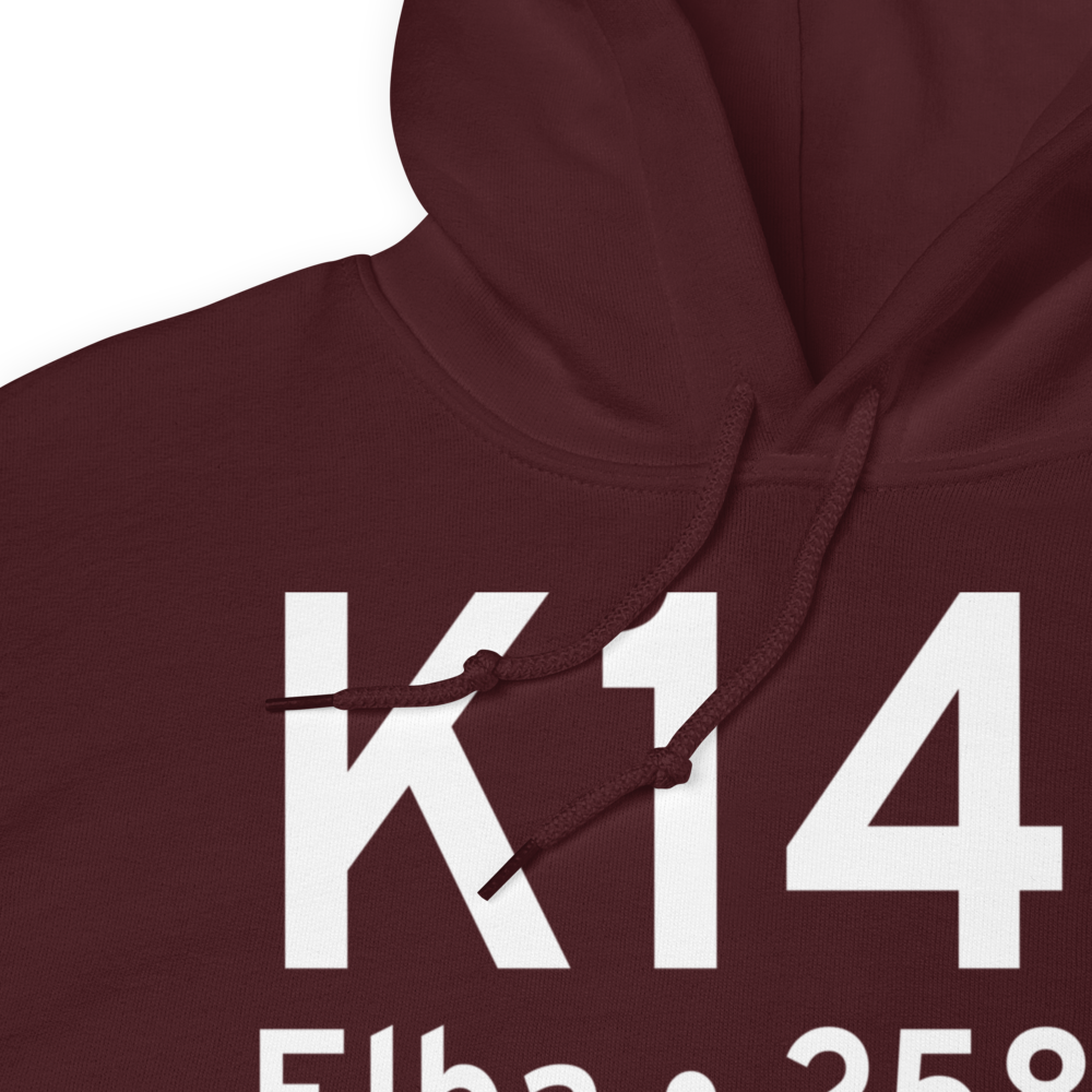 Carl Folsom Airport (K14J) ICAO Hoodie Sweatshirt 