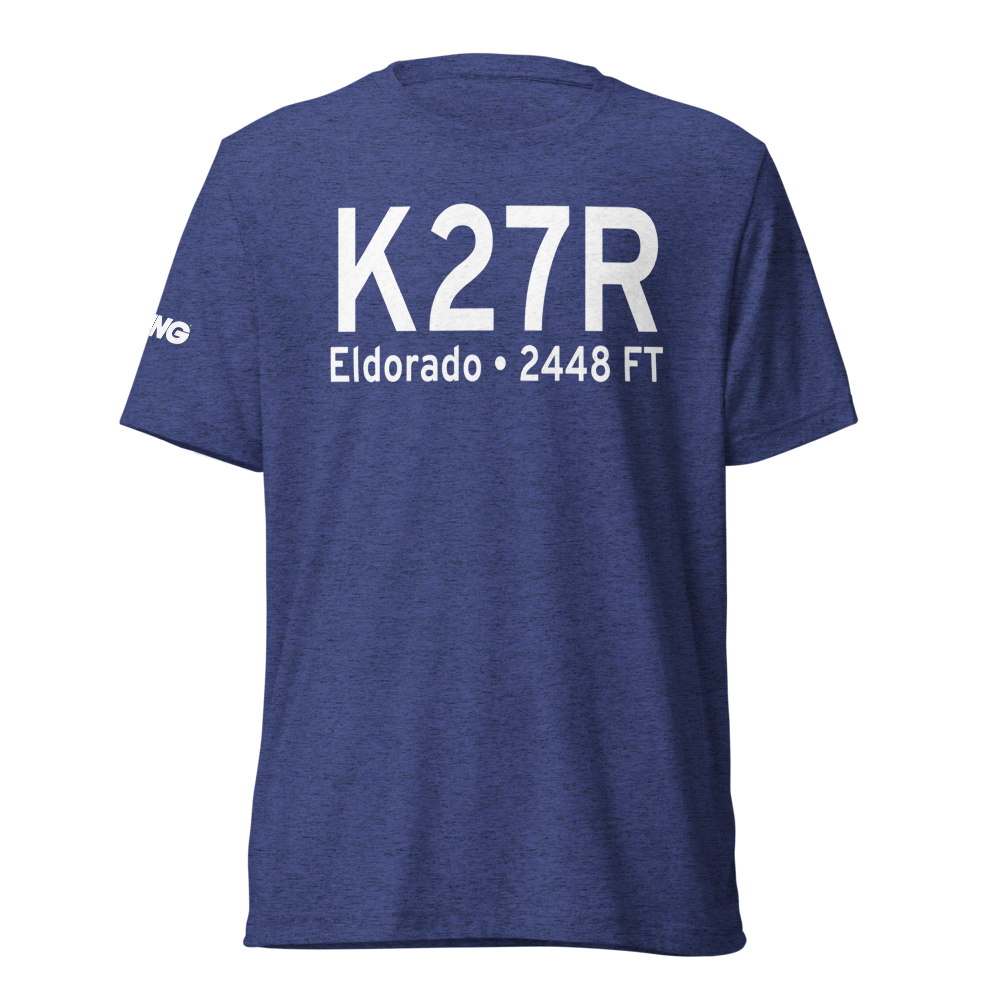 Eldorado Airport (K27R) ICAO Tri-blend T-Shirt 