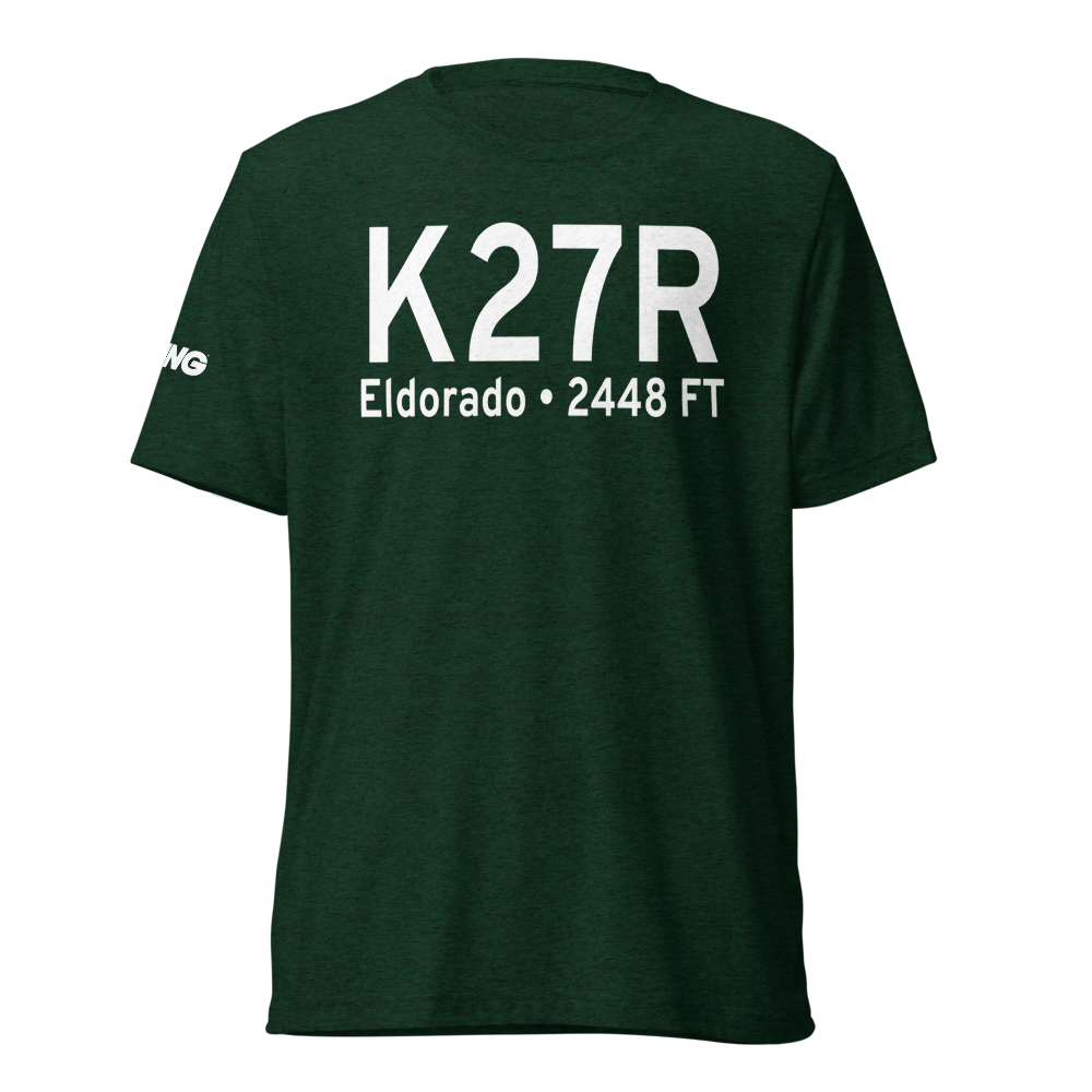 Eldorado Airport (K27R) ICAO Tri-blend T-Shirt 