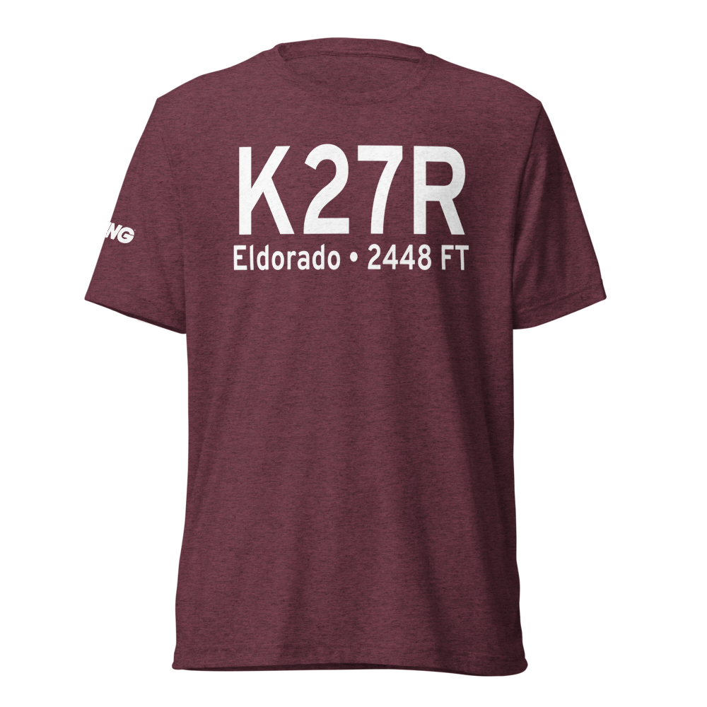 Eldorado Airport (K27R) ICAO Tri-blend T-Shirt 