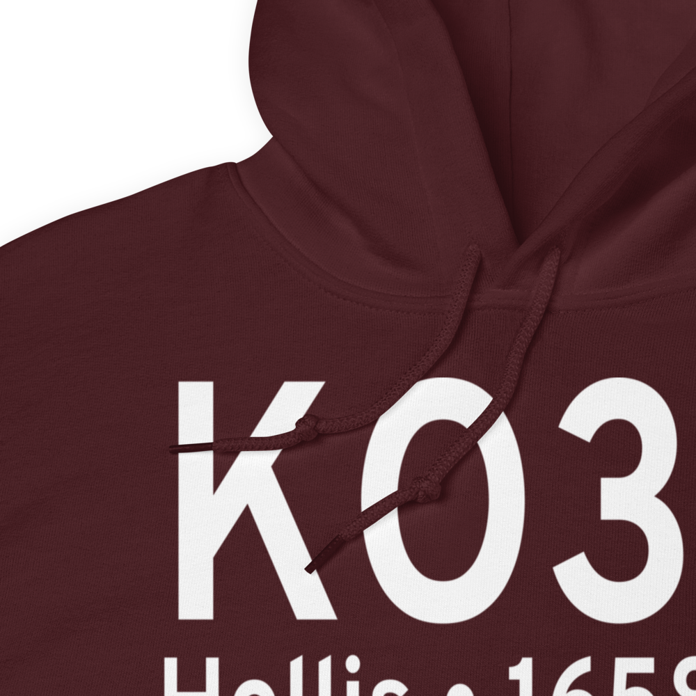 Hollis Municipal Airport (KO35) ICAO Hoodie Sweatshirt 