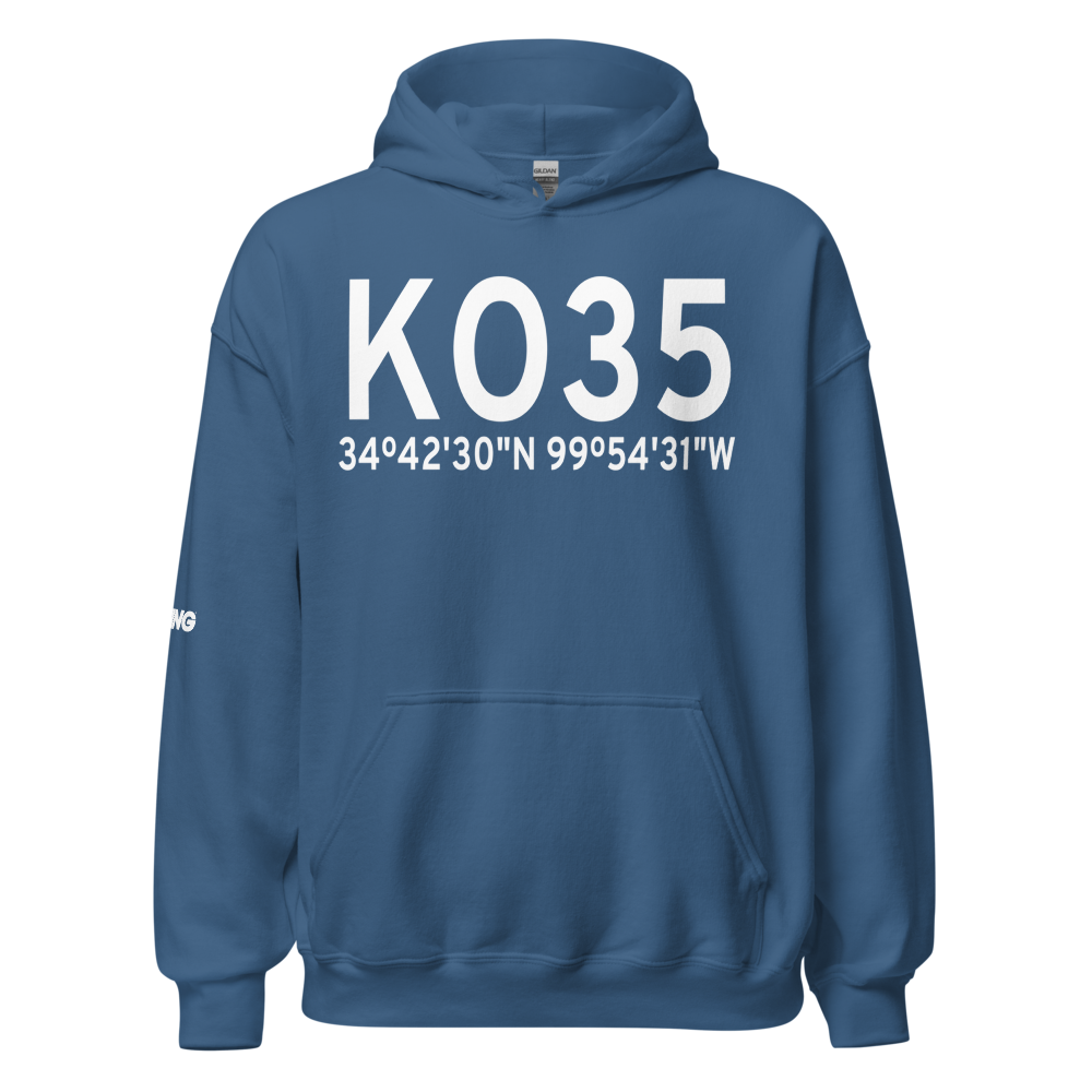 Hollis Municipal Airport (KO35) ICAO Hoodie Sweatshirt 