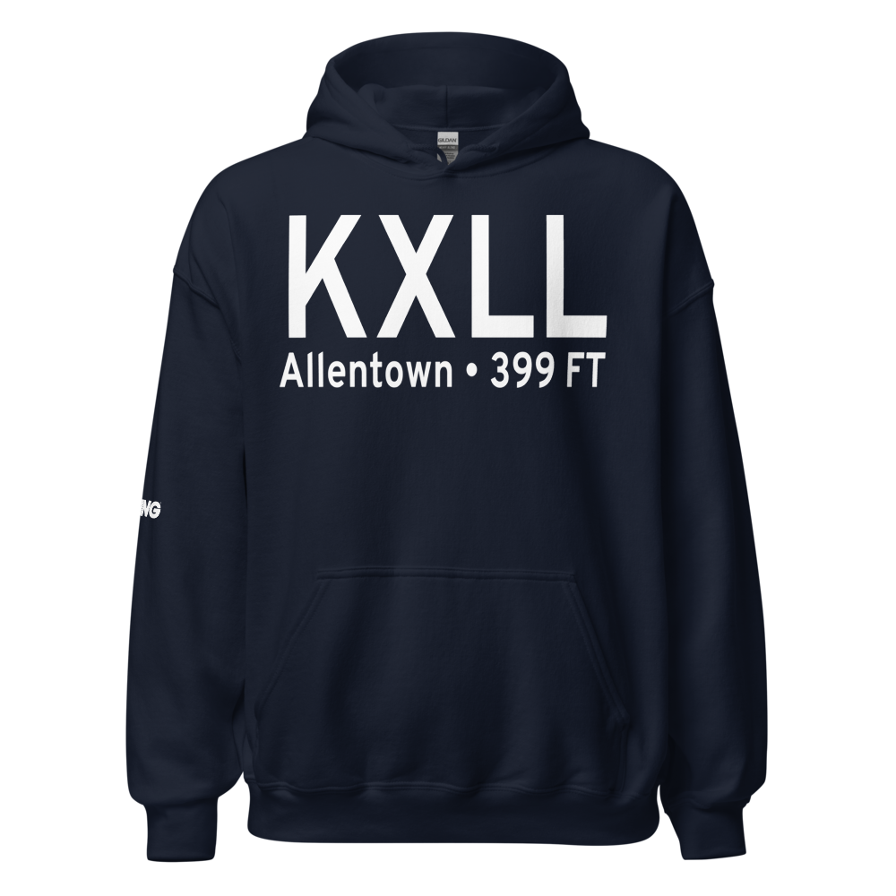 Allentown Queen City Municipal Airport (KXLL) ICAO Hoodie Sweatshirt 