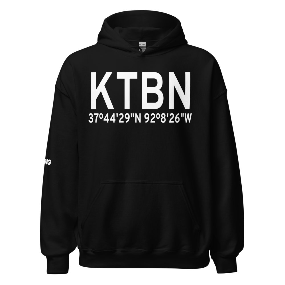 Waynesville-St. Robert Regional Forney field (KTBN) ICAO Hoodie Sweatshirt 