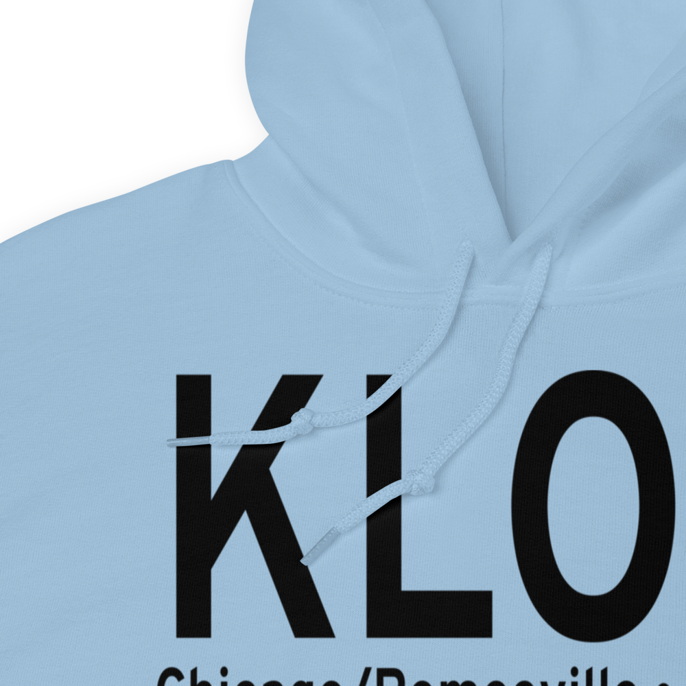 Lewis University Airport (KLOT) ICAO Hoodie Sweatshirt 