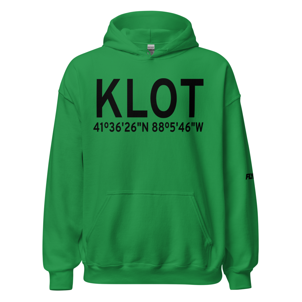 Lewis University Airport (KLOT) ICAO Hoodie Sweatshirt 