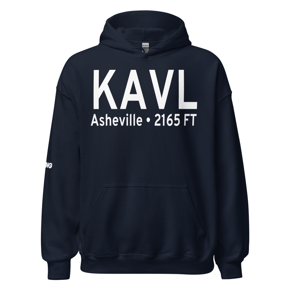 Asheville Regional Airport (KAVL) ICAO Hoodie Sweatshirt 