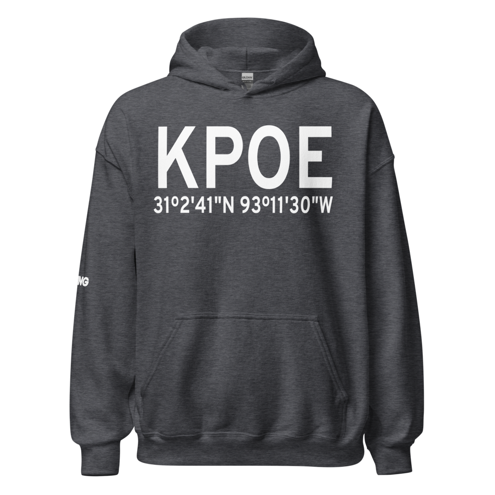 Polk Army Air Field (KPOE) ICAO Hoodie Sweatshirt 