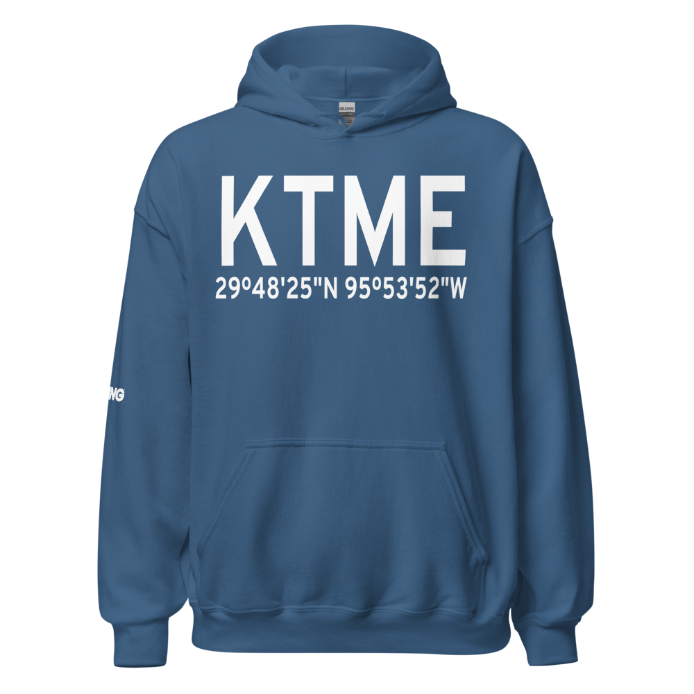 Houston Executive Airport (KTME) ICAO Hoodie Sweatshirt 