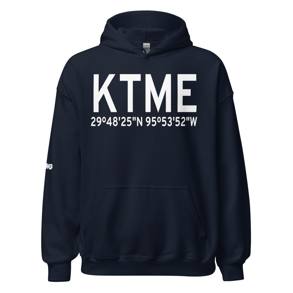 Houston Executive Airport (KTME) ICAO Hoodie Sweatshirt 