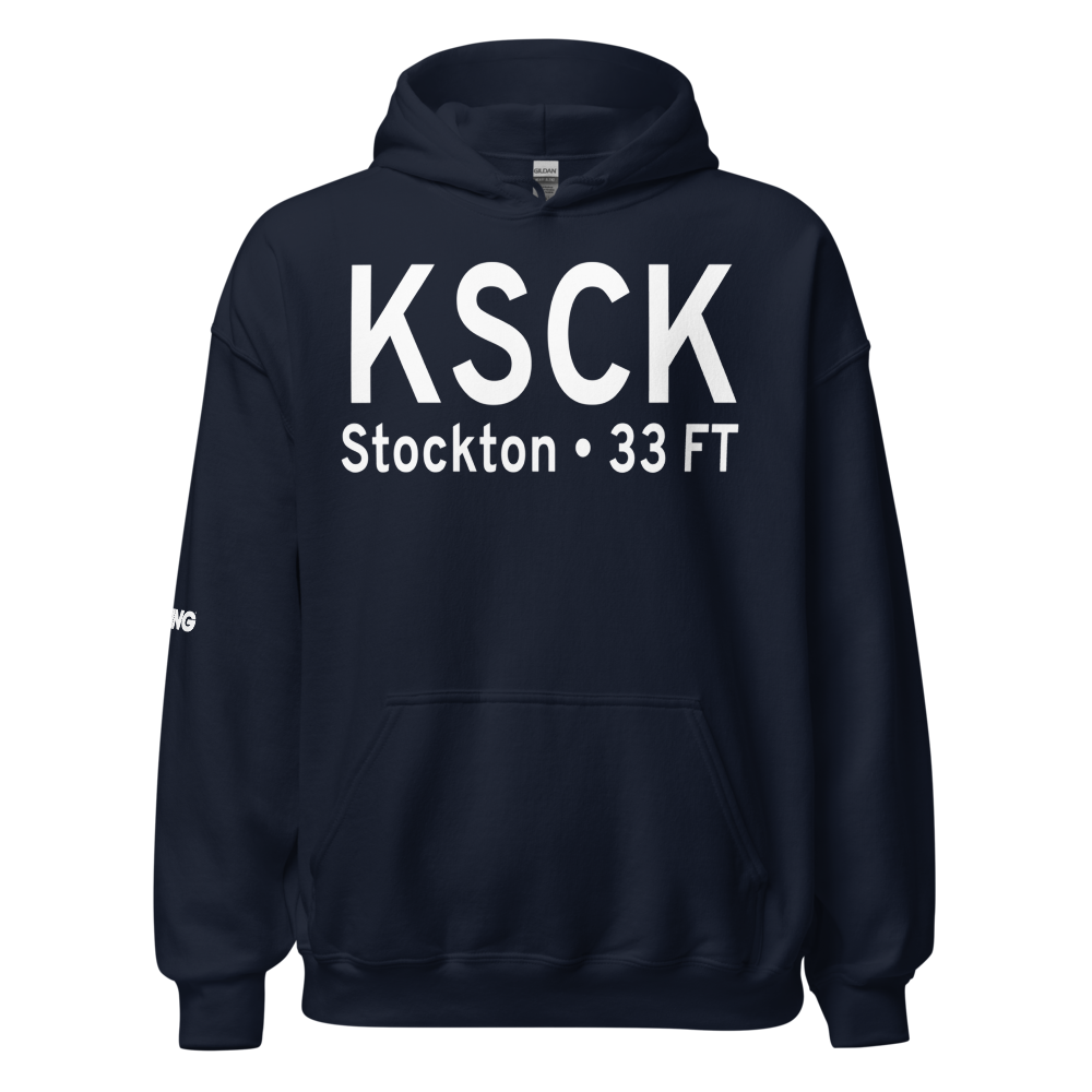 Stockton Metropolitan Airport (KSCK) ICAO Hoodie Sweatshirt 