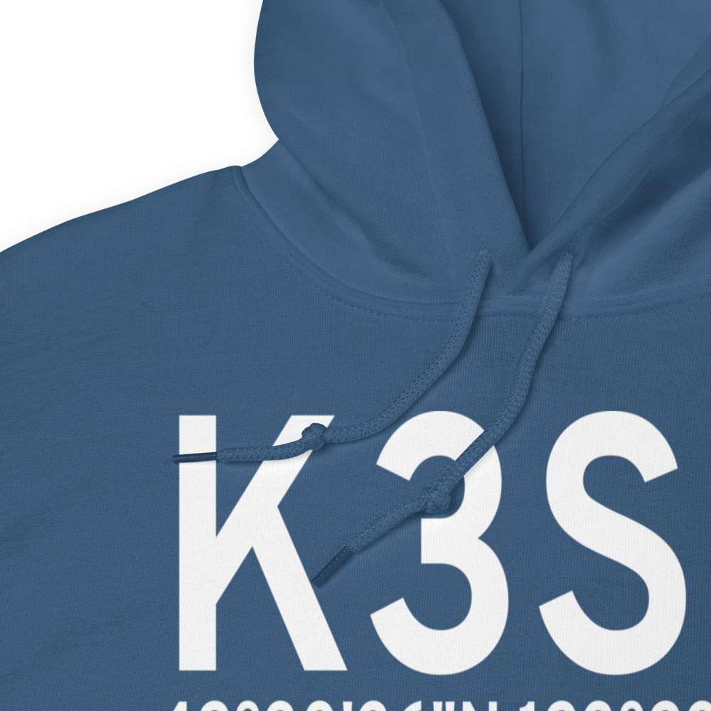 Grants Pass Airport (K3S8) ICAO Hoodie Sweatshirt 