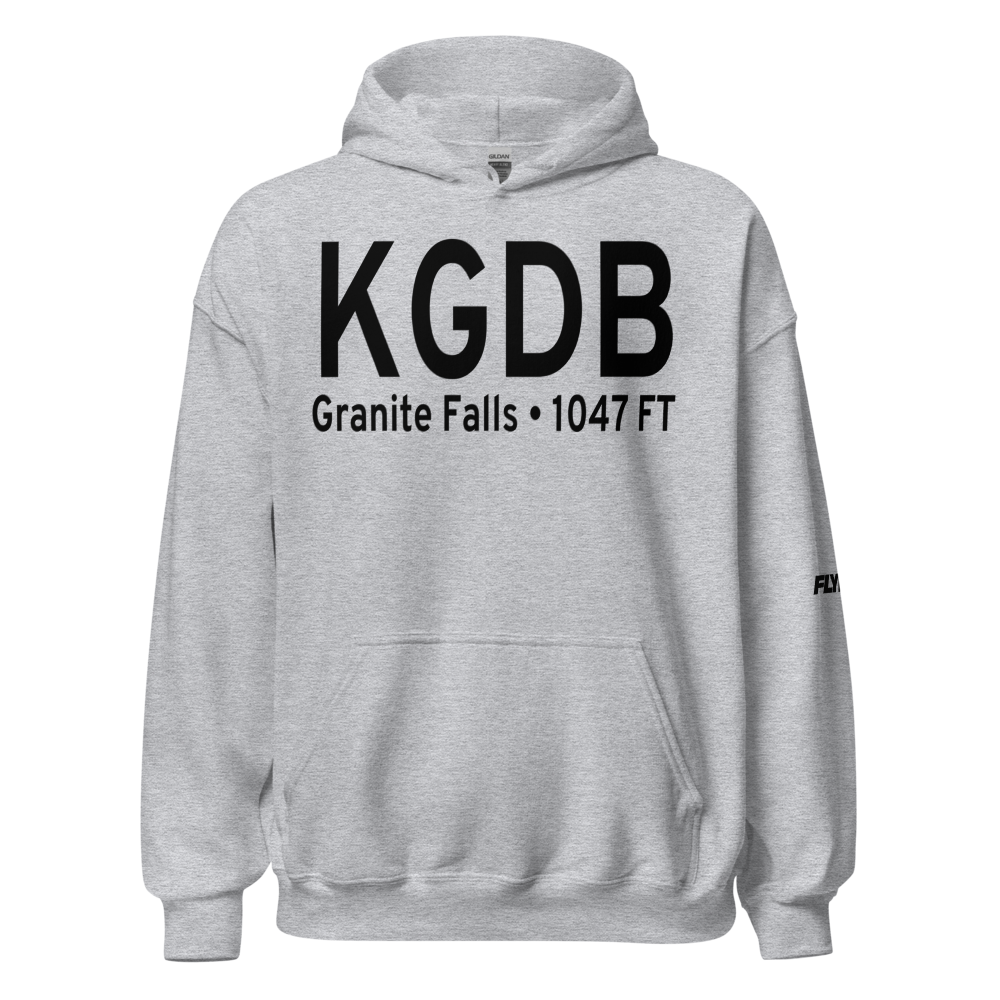 Granite Falls Municipal-Lenzen-Roe Memorial Field (KGDB) ICAO Hoodie Sweatshirt 