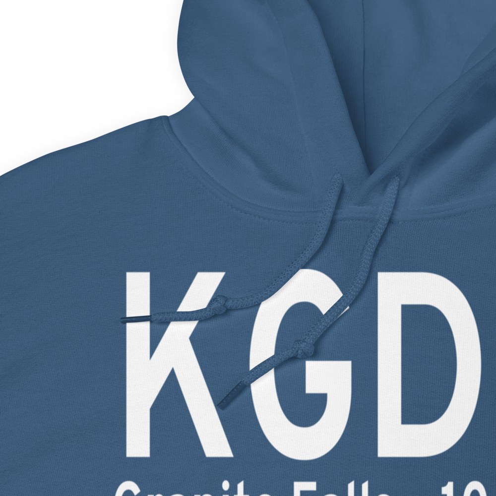 Granite Falls Municipal-Lenzen-Roe Memorial Field (KGDB) ICAO Hoodie Sweatshirt 