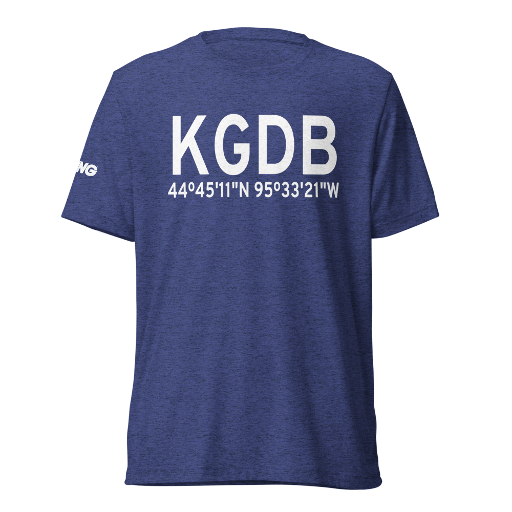 Granite Falls Municipal-Lenzen-Roe Memorial Field (KGDB) ICAO Tri-blend T-Shirt 