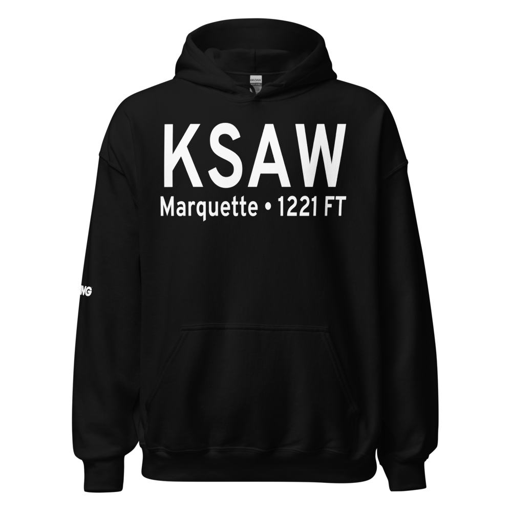 Sawyer International Airport (KSAW) ICAO Hoodie Sweatshirt 