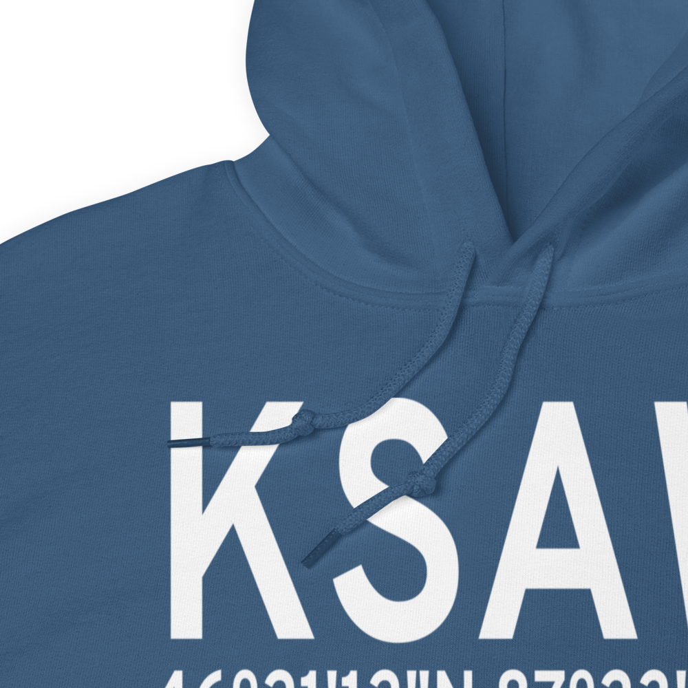Sawyer International Airport (KSAW) ICAO Hoodie Sweatshirt 