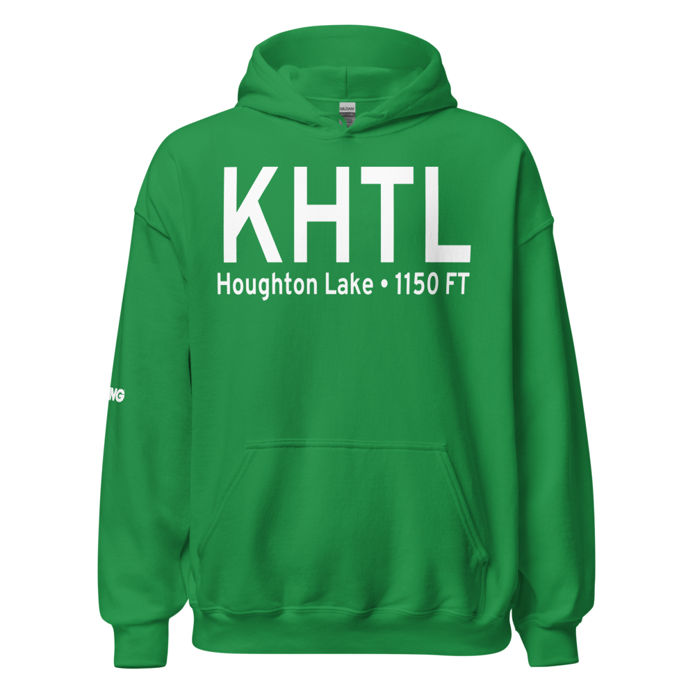 Roscommon County - Blodgett Memorial Airport (KHTL) ICAO Hoodie Sweatshirt 