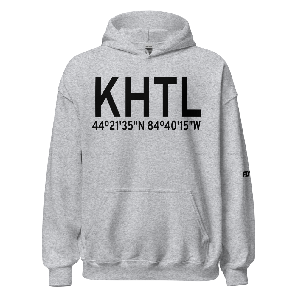 Roscommon County - Blodgett Memorial Airport (KHTL) ICAO Hoodie Sweatshirt 