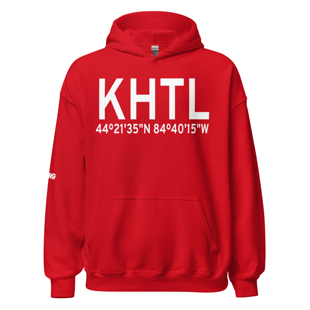 Roscommon County - Blodgett Memorial Airport (KHTL) ICAO Hoodie Sweatshirt 