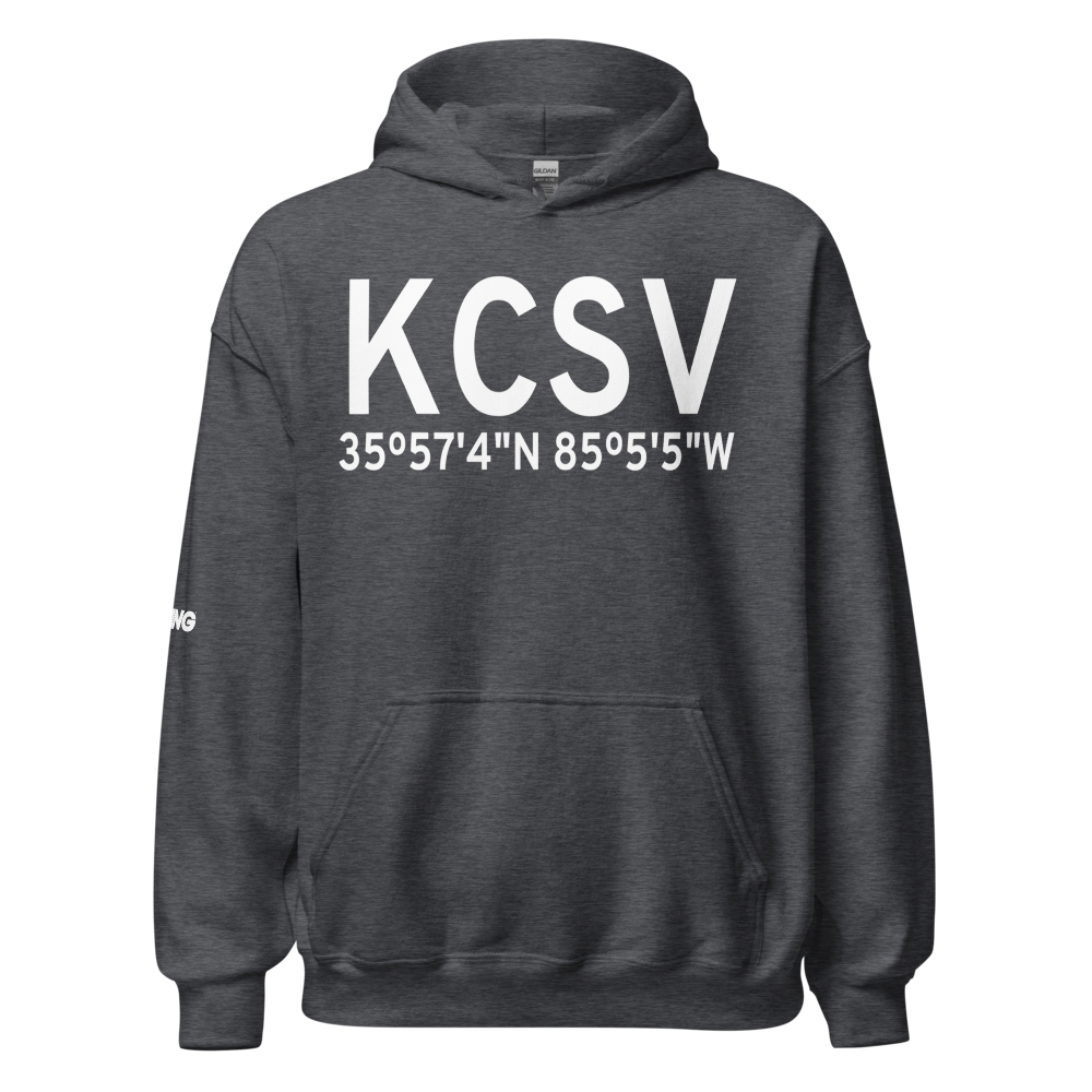 Crossville Memorial Whitson Field (KCSV) ICAO Hoodie Sweatshirt 