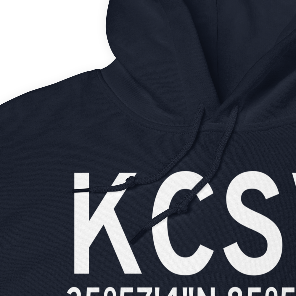 Crossville Memorial Whitson Field (KCSV) ICAO Hoodie Sweatshirt 