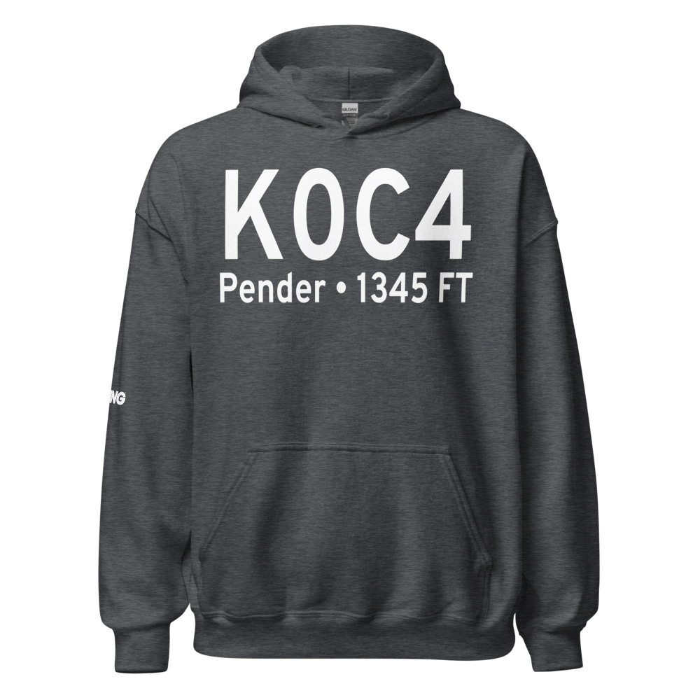 Pender Municipal Airport (K0C4) ICAO Hoodie Sweatshirt 