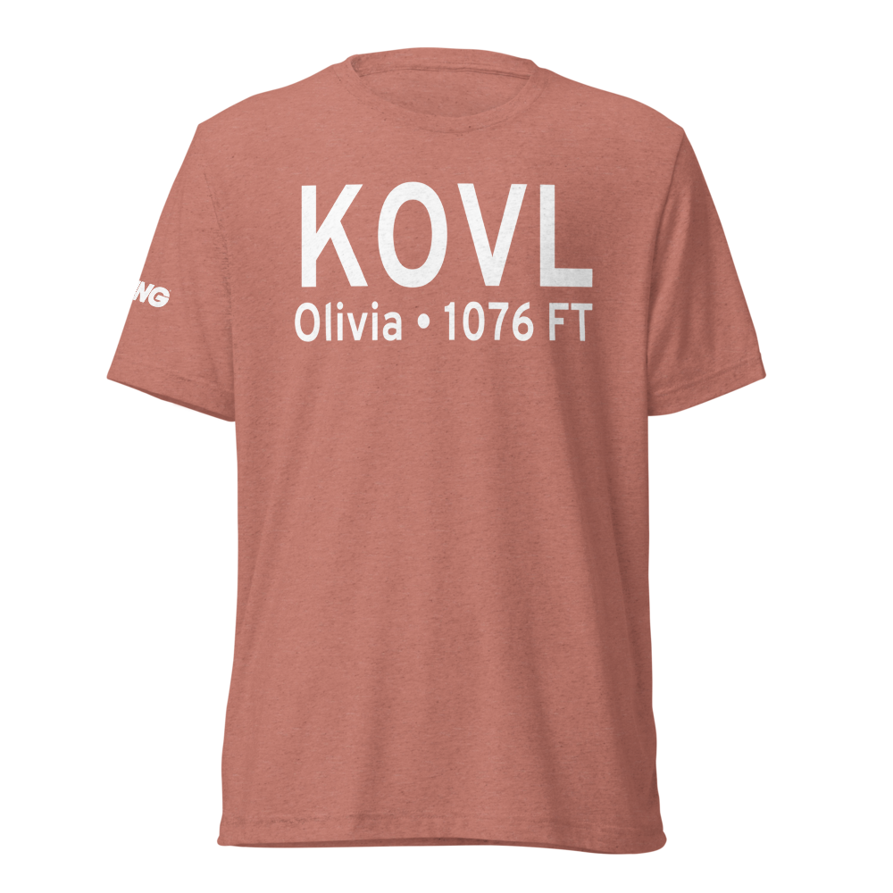 Olivia Regional Airport (KOVL) ICAO Tri-blend T-Shirt 