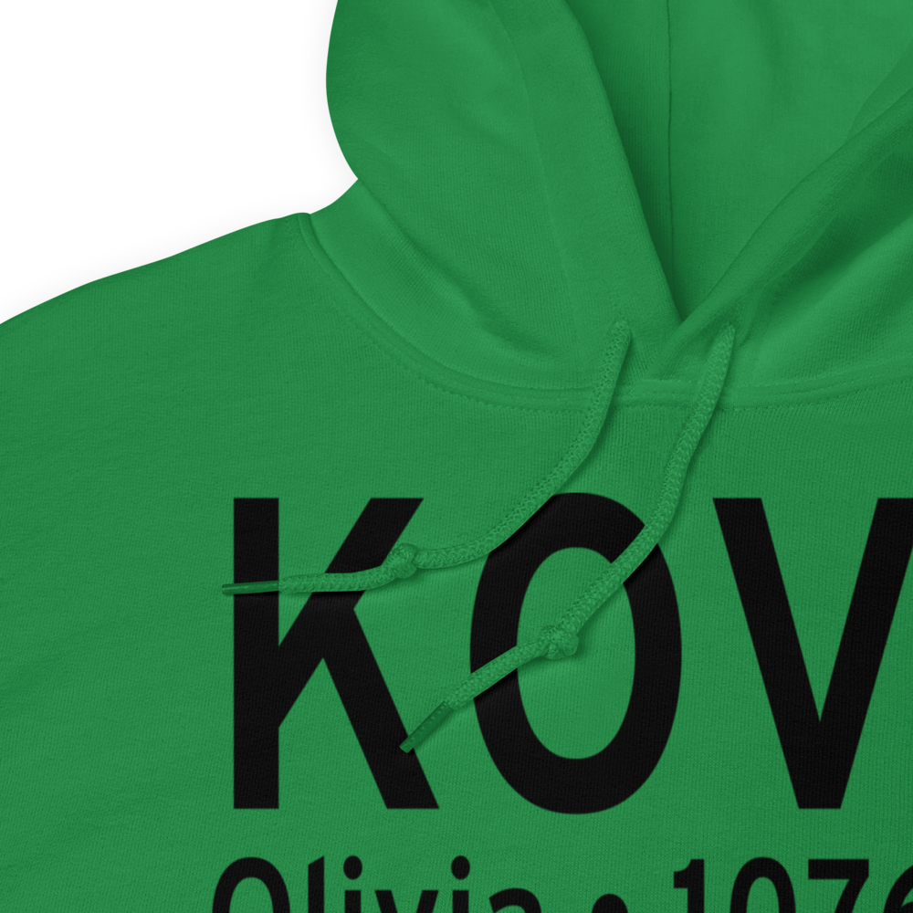 Olivia Regional Airport (KOVL) ICAO Hoodie Sweatshirt 