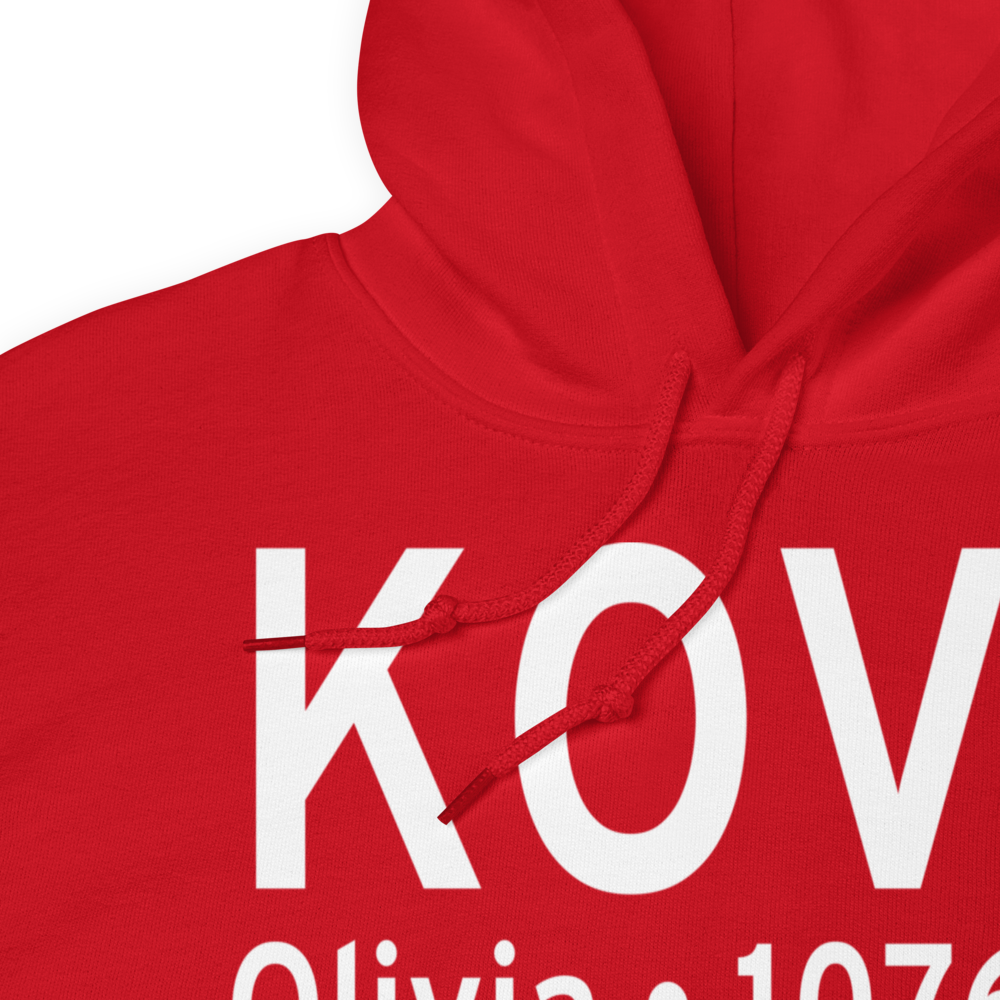 Olivia Regional Airport (KOVL) ICAO Hoodie Sweatshirt 