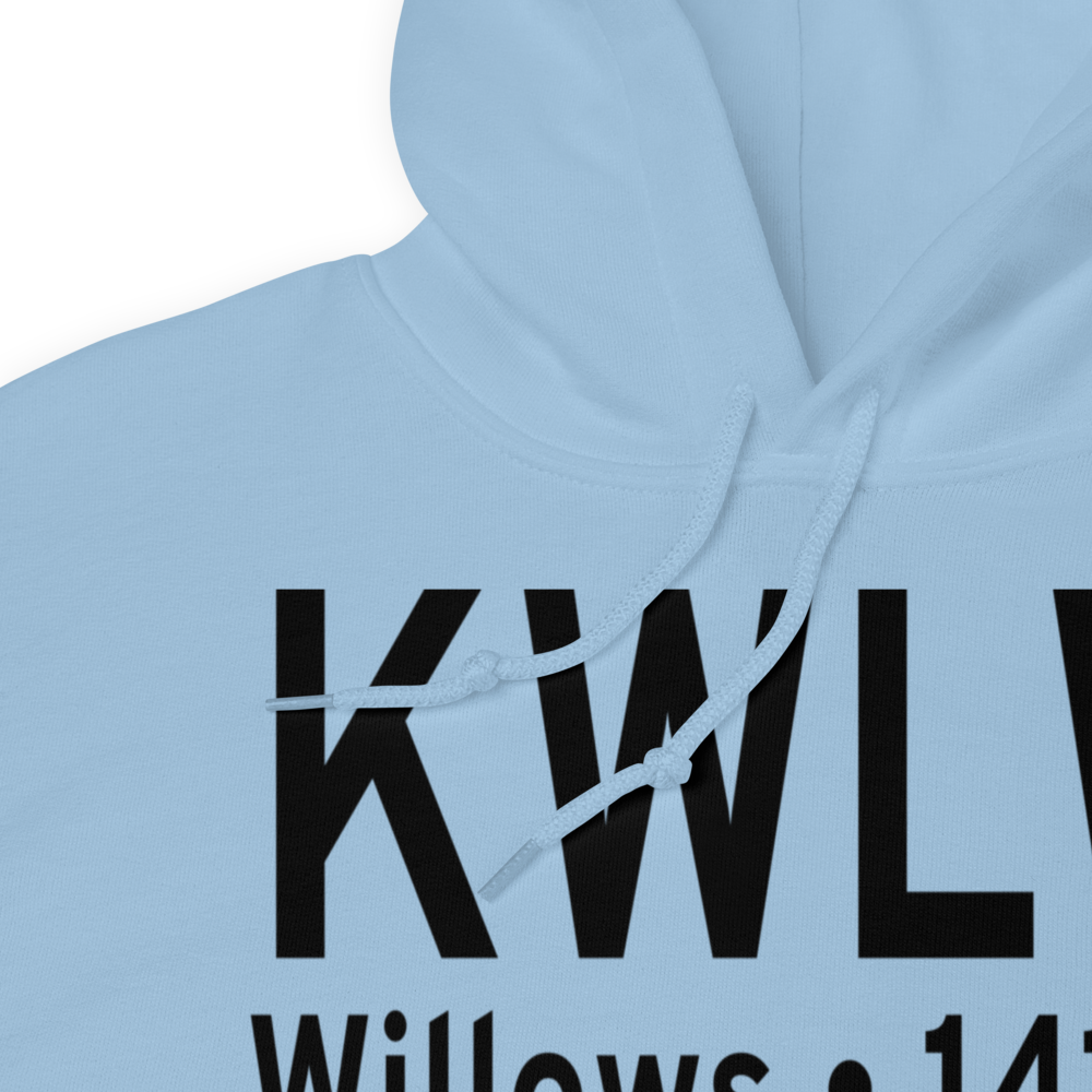 Willows Glenn County Airport (KWLW) ICAO Hoodie Sweatshirt 