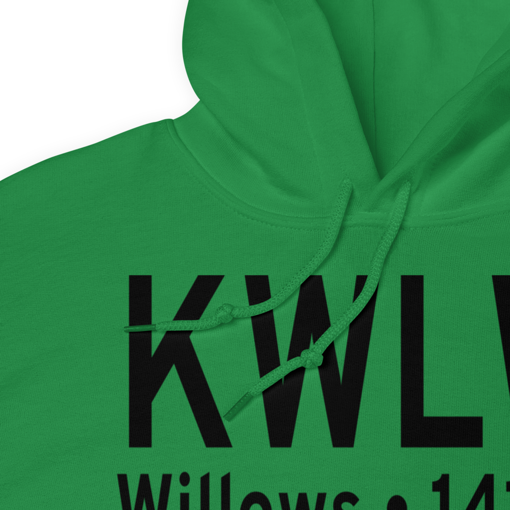 Willows Glenn County Airport (KWLW) ICAO Hoodie Sweatshirt 