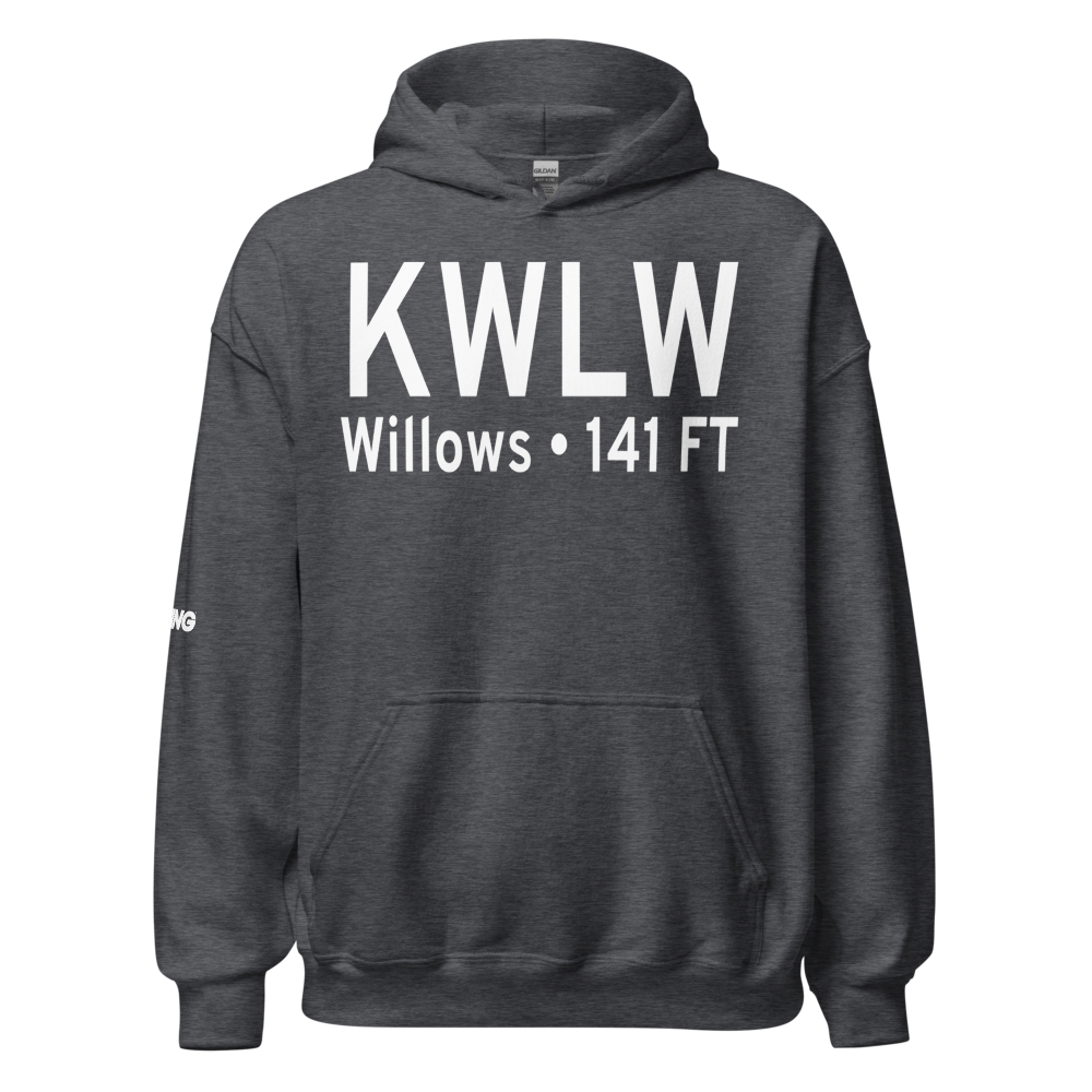 Willows Glenn County Airport (KWLW) ICAO Hoodie Sweatshirt 