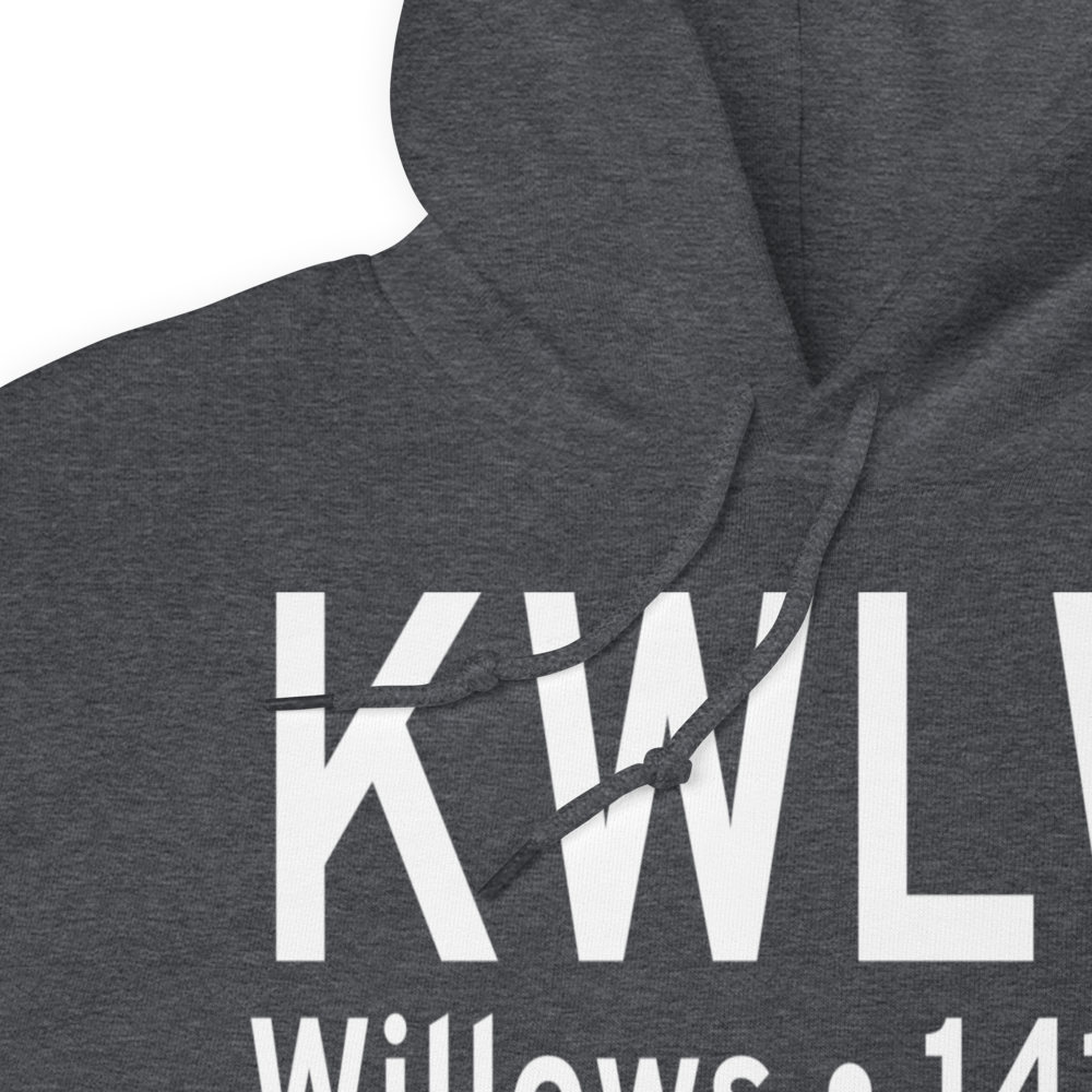 Willows Glenn County Airport (KWLW) ICAO Hoodie Sweatshirt 