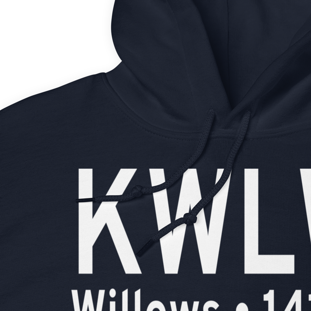 Willows Glenn County Airport (KWLW) ICAO Hoodie Sweatshirt 