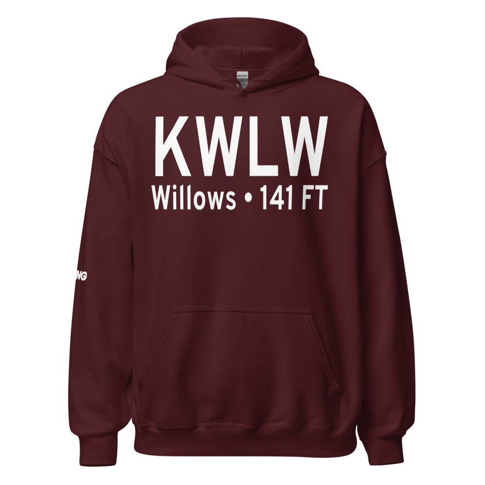 Willows Glenn County Airport (KWLW) ICAO Hoodie Sweatshirt 
