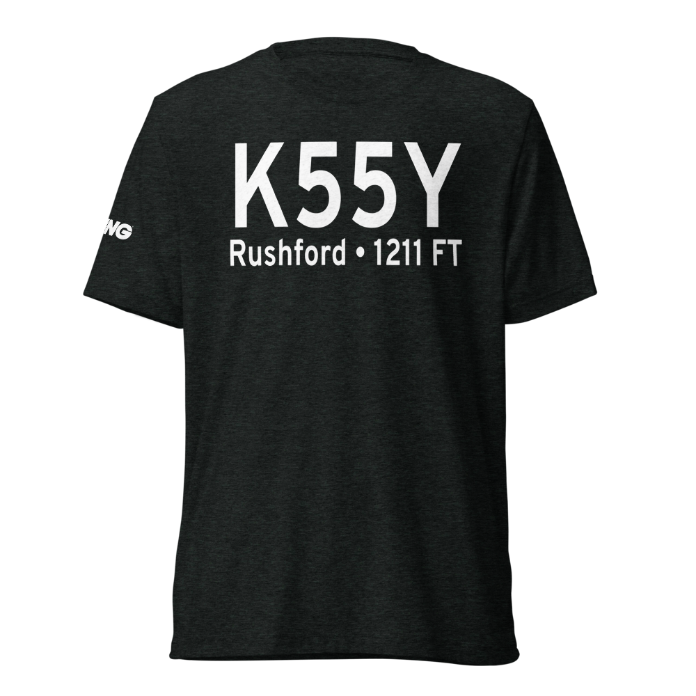 Rushford Municipal Airport - Robert W Bunke Field (K55Y) ICAO Tri-blend T-Shirt 